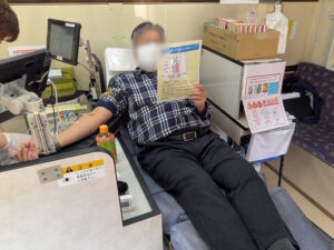 献血中の様子